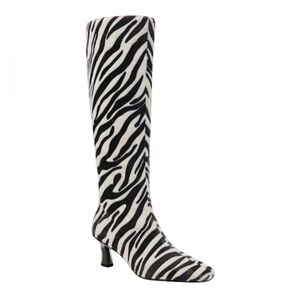 Katy Perry Collections Black and White Zebra Heeled Boots